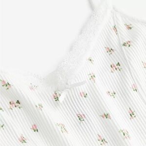 Floral Lace Trim Dress